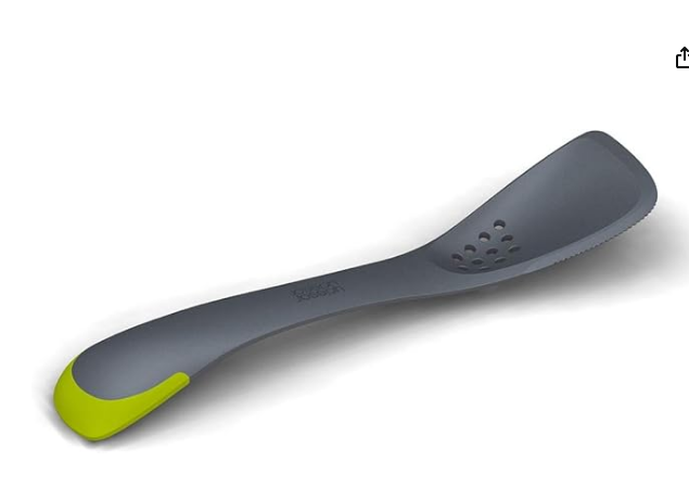 image10 Uni-tool 5-in-1 Silicone Kitchen Utensil, Slotted Spoon, Turner, Cutting Tool, Solid Spoon and Spatula in one- Grey, 24 - Image 1