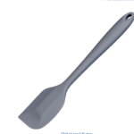 Silicone Flat Spatula in Grey Colour, Heat Resistant up to 240 Degrees and Ideal for Serving All Tasks of Sauces and Soups, Ideal to Use with Non-Stick Cookware, Dishwasher Safe