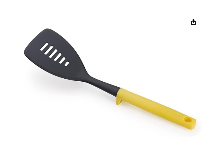 image7 Duo Slotted Turner with integrated tool rest, Hygienic Cooking Kitchen Utensil for use with non-stick cookware, Light Yellow - Image 1