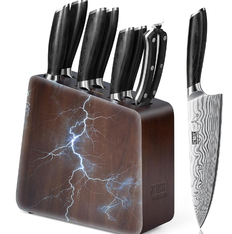 image12-2.png 8 Pieces Knife Set with Magnetic Block, Ultra Sharp Powder Steel Knife Block Set, Professional Chef Knife Sets with Ergonomic Handle & Knife Sharpener - Image 1