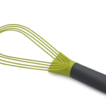 Twist Whisk- 2 in 1 - flat and balloon whisk - Suitable for non-stick cookware, Silicone, Grey / Green