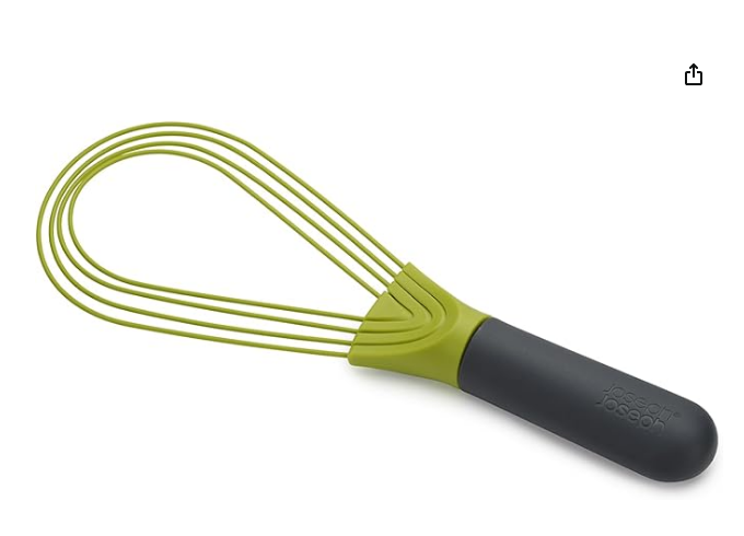 image28-1.png Twist Whisk- 2 in 1 - flat and balloon whisk - Suitable for non-stick cookware, Silicone, Grey / Green - Image 1