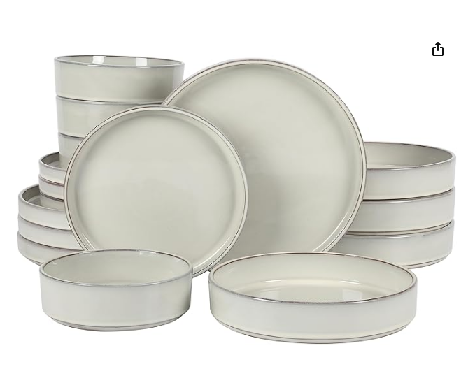 image15-2.png Santorini Mist Double Bowl Terracotta Reactive Glaze Plates and Bowls Dinnerware Set - Moonstone White, Service for Four (16pcs) - Image 1