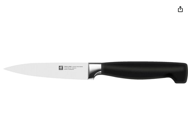 image20.png Paring Knife, Edgekeeper Stainless Steel Self-Sharpening Paring Knife Small, 9cm (3 1/2"), Clam Packed, Black - Image 1