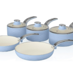 Set of 15 Pots and Pans, Non-Stick Cookware Set, Granite Induction Cookware Non-Stick Set with Frying Pans and Saucepans (PFOS, PFOA Free) (Green)