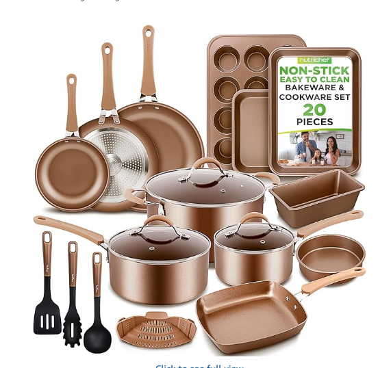 image41.png 8 PCS Carbon Steel Black Cookware Set Non-Stick Saucepan with Lid Pot Home Kitchen Chef Healthy Food Cooker | Milk & Saute Pan | 14/16/18/20/24cm | Housewarming Gifts - Image 1