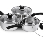  5-piece Pot-Set, with 4 Lids, Suitable for Induction, Stainless Steel, Passion,60 x 50 x 30 cm